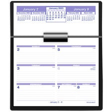 Flip-a-week Desk Calendar And Base, 7 X 5.5, White Sheets, 2023