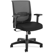 Convergence Mid-back Task Chair, Swivel-tilt, Supports Up To 275 Lb, 15.75" To 20.13" Seat Height, Black