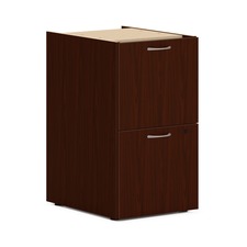 Mod Support Pedestal, Left Or Right, 2 Legal/letter-size File Drawers, Traditional Mahogany, 15" X 20" X 28"