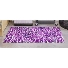 Deflecto FashionMat Purple Rain Chair Mat - Home, Office, Classroom, Hard Floor, Pile Carpet, Dorm Room - 40" Length x 35" Width x 50 mil Thickness - Rectangle - Purple Rain - Vinyl - Multicolor