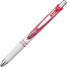 Energel Rtx Gel Pen, Retractable, Medium 0.7 Mm, Pink Ink, White/pink Barrel