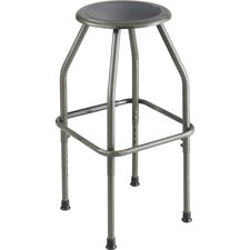 Diesel Industrial Stool With Stationary Seat, Backless, Supports Up To 250 Lb, 22" To 30" Seat Height, Pewter