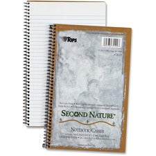 Second Nature Single Subject Wirebound Notebooks, Medium/college Rule, Light Blue Cover, (80) 9.5 X 6 Sheets
