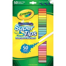 Washable Super Tips Markers, Fine/broad Bullet Tips, Assorted Colors, 50/set