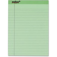 Prism + Colored Writing Pads, Wide/legal Rule, 50 Pastel Green 8.5 X 11.75 Sheets, 12/pack