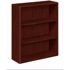 10700 Series Wood Bookcase, Three-shelf, 36w X 13.13d X 43.38h, Mahogany