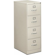 310 Series Vertical File, 4 Legal-size File Drawers, Light Gray, 18.25" X 26.5" X 52"