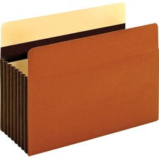 Heavy-duty File Pockets, 7" Expansion, Legal Size, Redrope, 5/box