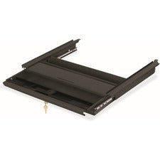 Center Drawer, Use With 38000 Series, Stationmaster, Metal, 19w X 14.75d X 3h, Charcoal