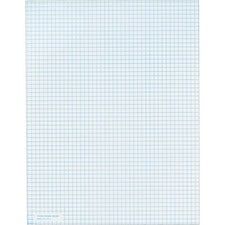 Quadrille Pads, Quadrille Rule (5 Sq/in), 50 White 8.5 X 11 Sheets