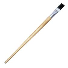 Long Handle Easel Brush, Size 18, Natural Bristle, Flat Profile, 12/pack