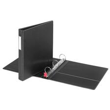 Premier Easy Open Locking Round Ring Binder, 3 Rings, 1" Capacity, 11 X 8.5, Black