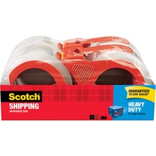 3850 Heavy-duty Packaging Tape With Dispenser, 3" Core, 1.88" X 54.6 Yds, Clear, 4/pack