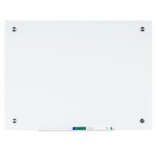 Bi-silque Dry-Erase Glass Board - 18" (1.5 ft) Width x 24" (2 ft) Height - White Glass Surface - Rectangle - Horizontal/Vertical - 1 Each