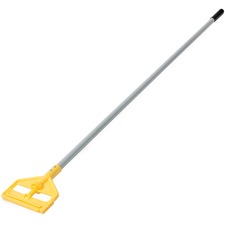 Invader Aluminum Side-gate Wet-mop Handle, 60", Gray/yellow
