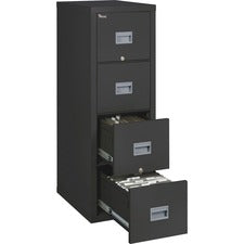 Patriot By Fireking Insulated Fire File, 1-hour Fire Protection, 4 Legal/letter File Drawers, Black, 17.75" X 25" X 52.75"