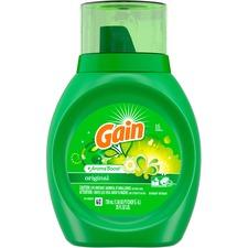 Gain Liquid Laundry Detergent - Liquid - 25 fl oz (0.8 quart) - Original Scent - 6 / Carton - Green