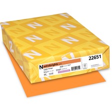 Color Paper, 24 Lb Bond Weight, 8.5 X 11, Cosmic Orange, 500/ream