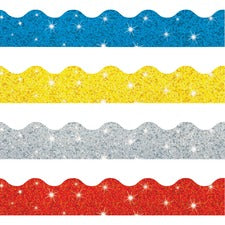 Terrific Trimmers Sparkle Border Variety Pack, 2.25" X 39", Assorted Colors, 40/set