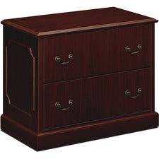 94000 Series Lateral File, 2 File Drawers, Mahogany, 37.5" X 20.5" X 29.5"