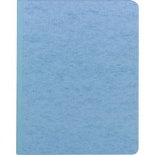 Prong Fastener Premium Pressboard Report Cover, Two-piece Prong Fastener, 3" Capacity, 8.5 X 11, Blue/blue