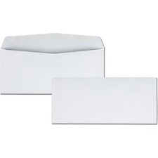 Business Envelope, #10, Commercial Flap, Side Seam, Gummed Closure, 24 Lb Bond Weight Paper, 4.13 X 9.5, White, 500/box