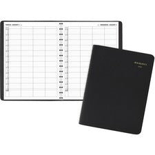 Four-person Group Daily Appointment Book, 11 X 8, Black Cover, 12-month (jan To Dec): 2023