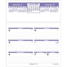 Flip-a-week Desk Calendar Refill, 7 X 6, White Sheets, 2023