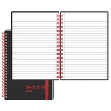 Flexible Cover Twinwire Notebooks, Scribzee Compatible, 1-subject, Wide/legal Rule, Black Cover, (70) 5.88 X 4.13 Sheets
