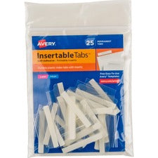 Insertable Index Tabs With Printable Inserts, 1/5-cut, Clear, 1.5" Wide, 25/pack