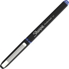 Professional Design Roller Ball Pen, Stick, Fine 0.5 Mm, Blue Ink, Black Barrel, Dozen