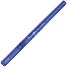 Write Bros. Grip Ballpoint Pen, Stick, Medium 1 Mm, Blue Ink, Blue Barrel, Dozen