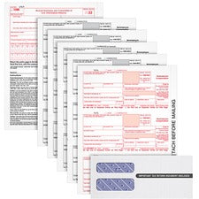 Five-part 1099-nec Online Tax Kit, Fiscal Year: 2022, Five-part Carbonless, 8.5 X 3.5, 3 Forms/sheet, 24 Forms Total