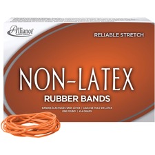 Non-latex Rubber Bands, Size 19, 0.04" Gauge, Orange, 1 Lb Box, 1,440/box