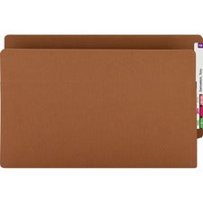Smead Straight Tab Cut Legal Recycled File Pocket - 8 1/2" x 14" - 3 1/2" Expansion - Redrope - Redrope - 100% Recycled - 25 / Box