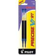 Refill For Pilot Precise V7 Rt Rolling Ball, Fine Conical Tip, Blue Ink, 2/pack