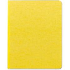 Prong Fastener Premium Pressboard Report Cover, Two-piece Prong Fastener, 3" Capacity, 8.5 X 11, Yellow/yellow