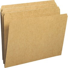 Heavyweight Kraft File Folder, Straight Tabs, Letter Size, 0.75" Expansion, 11-pt Kraft, Brown, 100/box