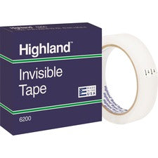 Highland 3/4"W Matte-finish Invisible Tape - 72 yd Length x 0.75" Width - 3" Core - 12 / Pack - Matte Clear