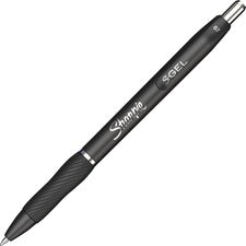 S-gel High-performance Gel Pen, Retractable, Medium 0.7mm, Black Ink, Black Barrel, 36/pack