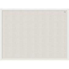 U Brands Linen Cork Linen Bulletin Board, 23" x 17" , White Wood Frame (3264U00-01) - 23" Height x 17" Width x 1" Depth - Tan Cork Surface - Self-healing, Durable, Mounting System - 1 Each