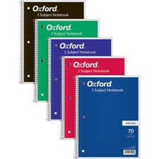 Coil-lock Wirebound Notebooks, 3-hole Punched, 1-subject, Wide/legal Rule, Randomly Assorted Covers, (70) 10.5 X 8 Sheets