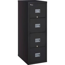 Patriot By Fireking Insulated Fire File, 1-hour Fire Protection, 4 Legal-size File Drawers, Black, 20.75" X 31.63" X 52.75"