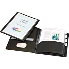 Reportpro 10-pocket Project Organizer, 8.5 X 11, Clear/black