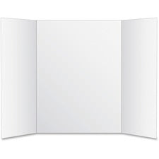 Two Cool Tri-fold Poster Board, 36 X 48, White/white, 6/carton