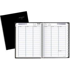Dayminder Hardcover Weekly Vertical-column Format Appointment Book, 11 X 8, Black Cover, 12-month (jan To Dec): 2023