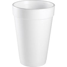 Dart Foam Drink Cups 16 Oz White 25/bag 40 Bags/Case