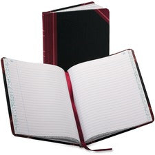 Account Record Book, Record-style Rule, Black/maroon/gold Cover, 9.25 X 7.31 Sheets, 150 Sheets/book