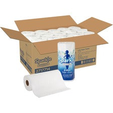 Sparkle Ps Premium Perforated Paper Kitchen Towel Roll, 2-ply, 11 X 8.8, White, 85/roll, 15 Rolls/carton