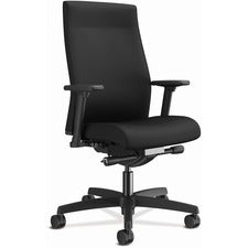 Ignition 2.0 Upholstered Mid-back Task Chair With Lumbar, Supports Up To 300 Lb, 17" To 22" Seat Height, Black